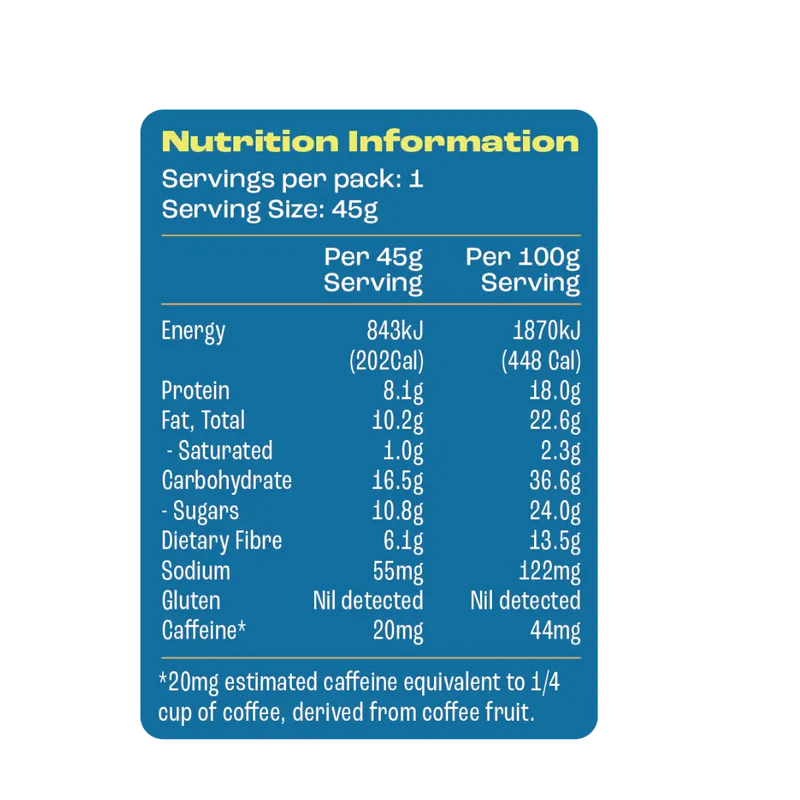 I am Grounded - The Sunrise, Blueberry & Cashew, Caffeinated Protein Bar