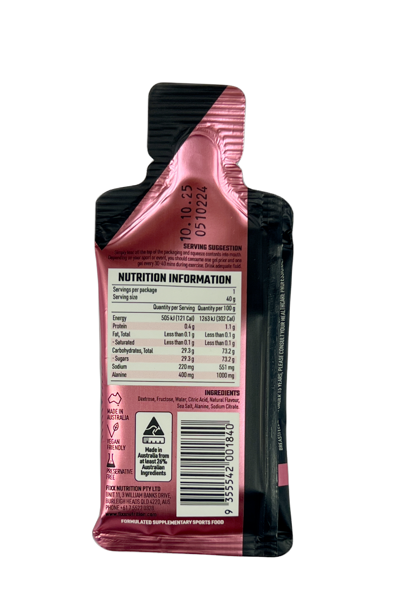 Fixx Gel X Pro Energy Gel - 1pc (5 flavours to choose from)