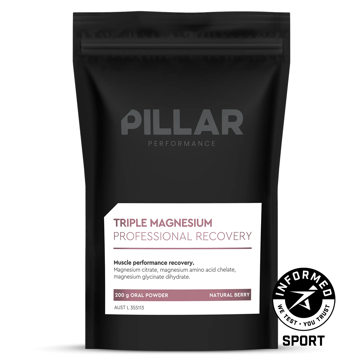 Pillar Performance Triple Magnesium Powder - 3 Flavours