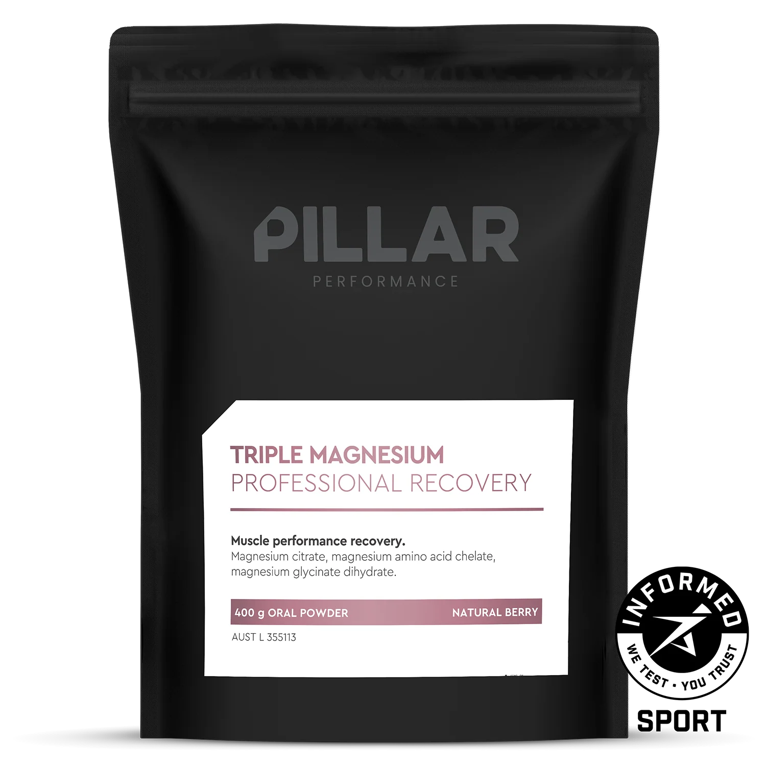 Pillar Performance Triple Magnesium Powder - 3 Flavours