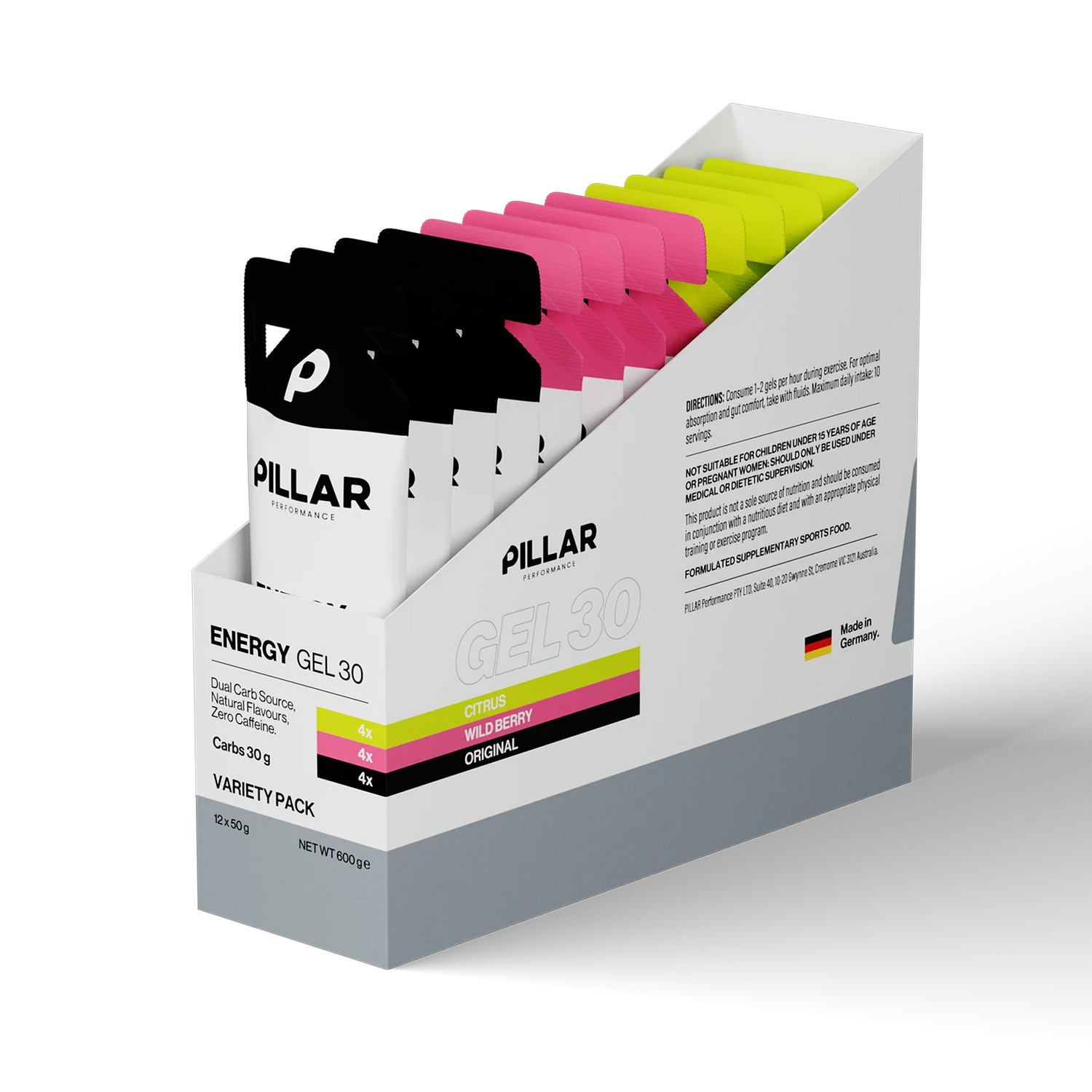 Pillar Energy Gel 30 - Variety Pack