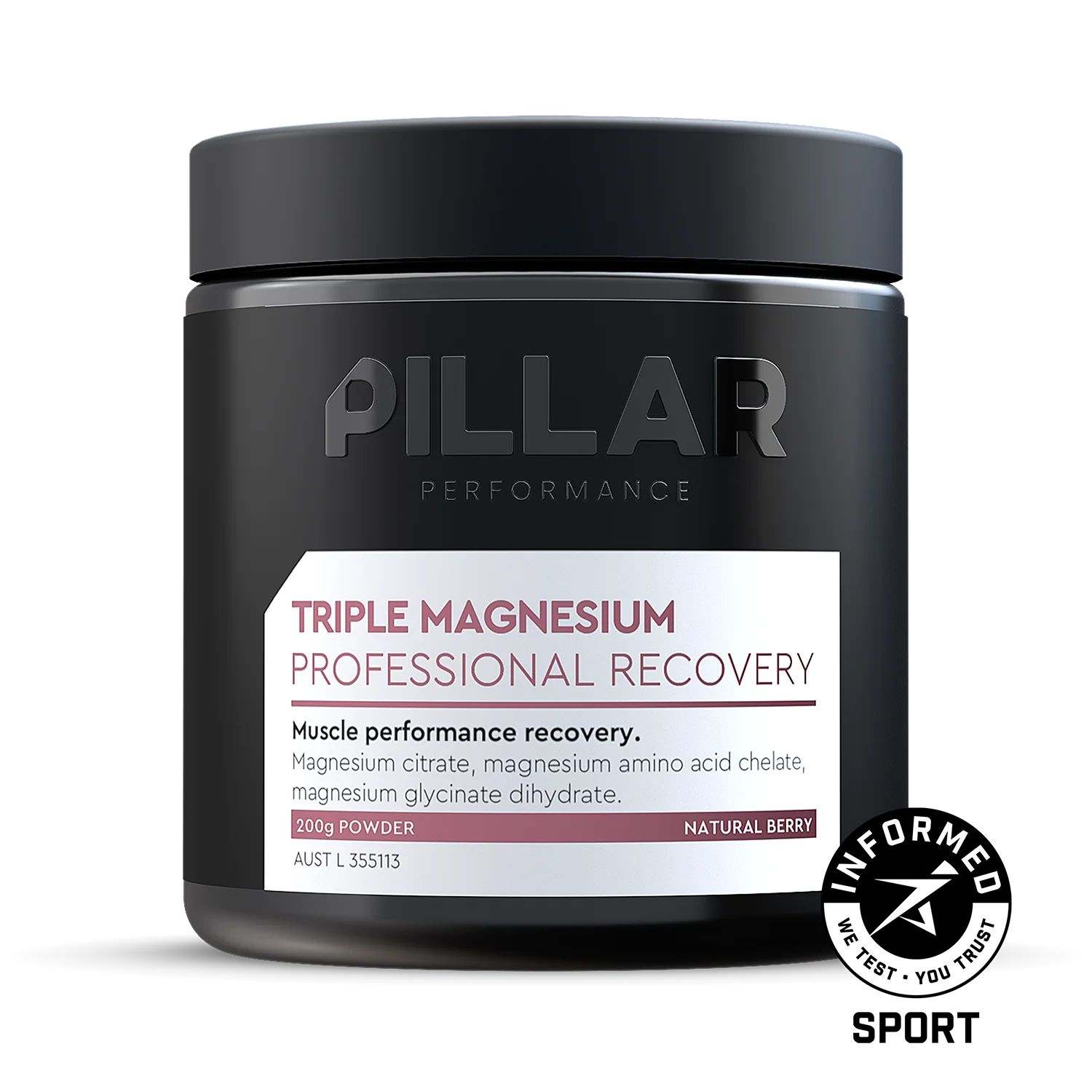 Pillar Performance Triple Magnesium Powder - 3 Flavours