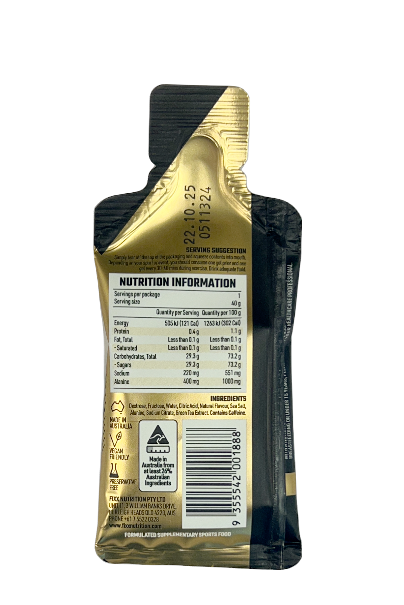 Fixx Gel X Pro Energy Gel - 1pc (5 flavours to choose from)
