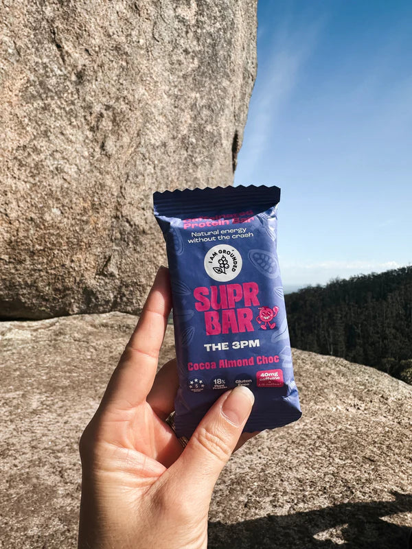 I am grounded - The 3pm, Cocoa & Almond Choc, Caffeinated Protein Bar
