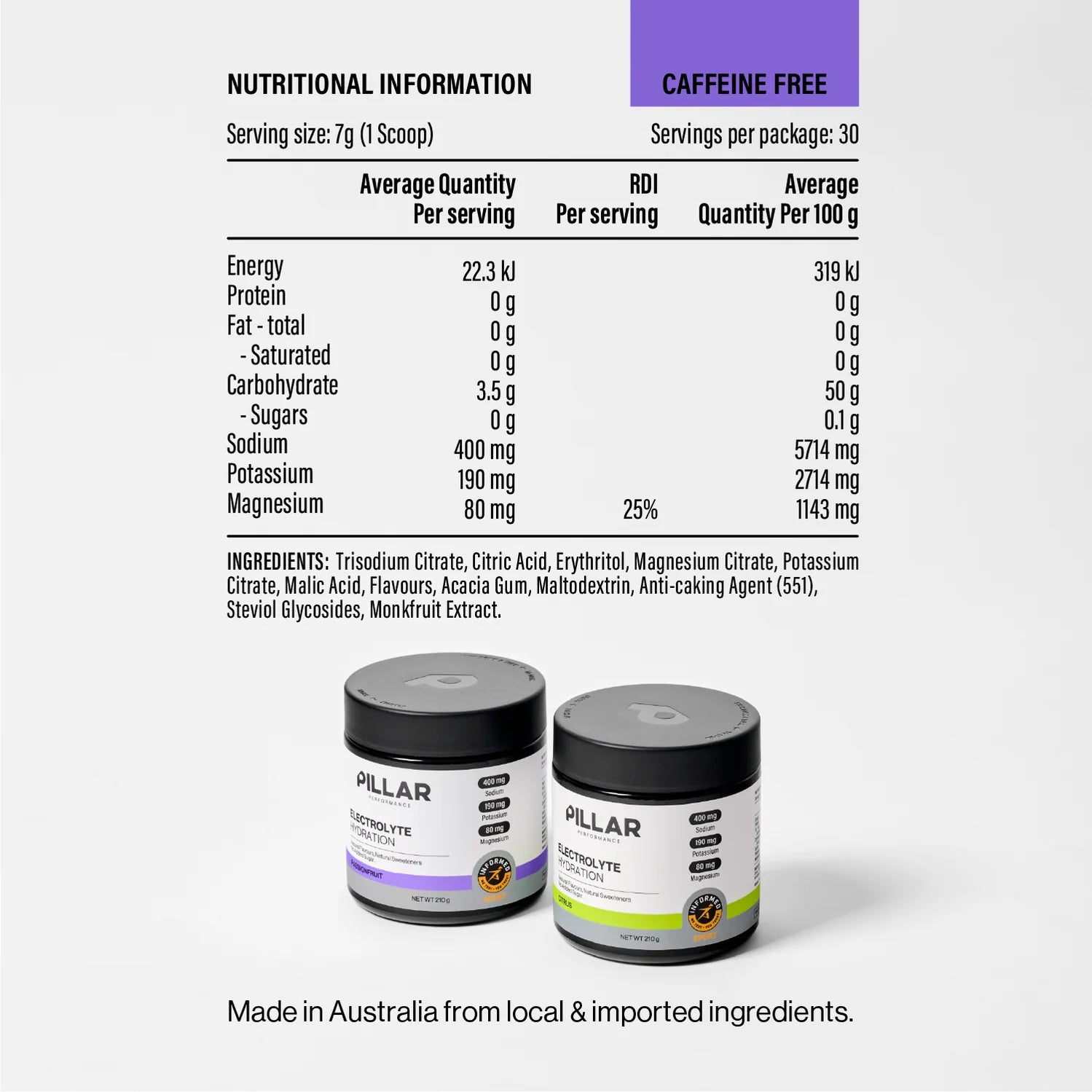 Pillar Electrolyte Hydration