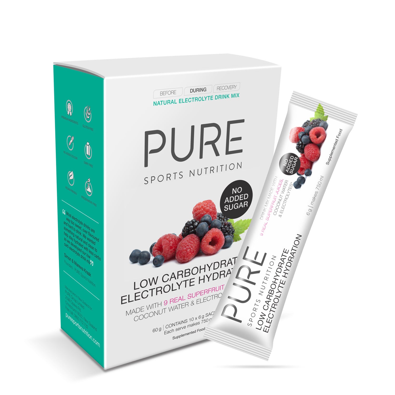 PURE Electrolyte Hydration Low Carb - 4 Flavours