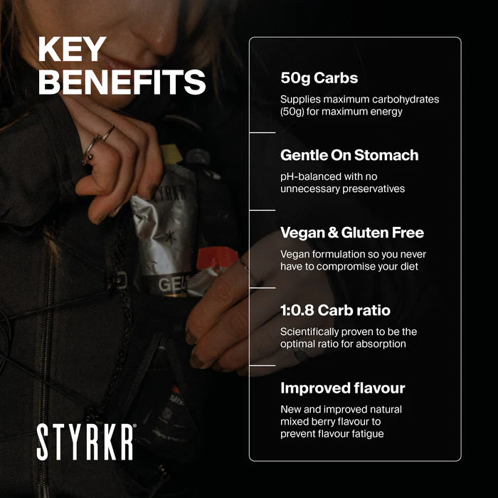 STYRKR - GEL50 - Dual Carb Energy Gel - 2 flavours