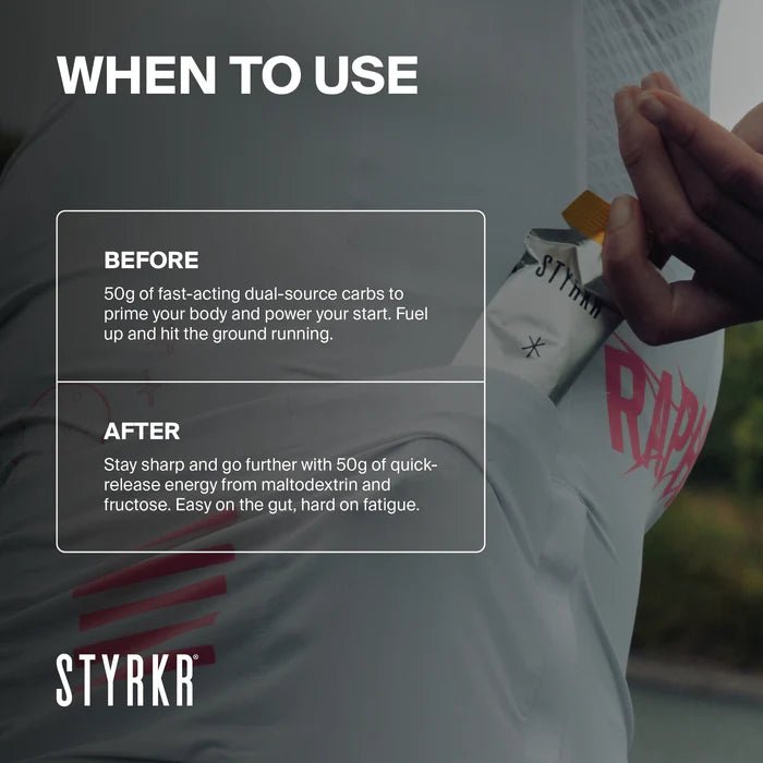 STYRKR - GEL50 - Dual Carb Energy Gel - 2 flavours