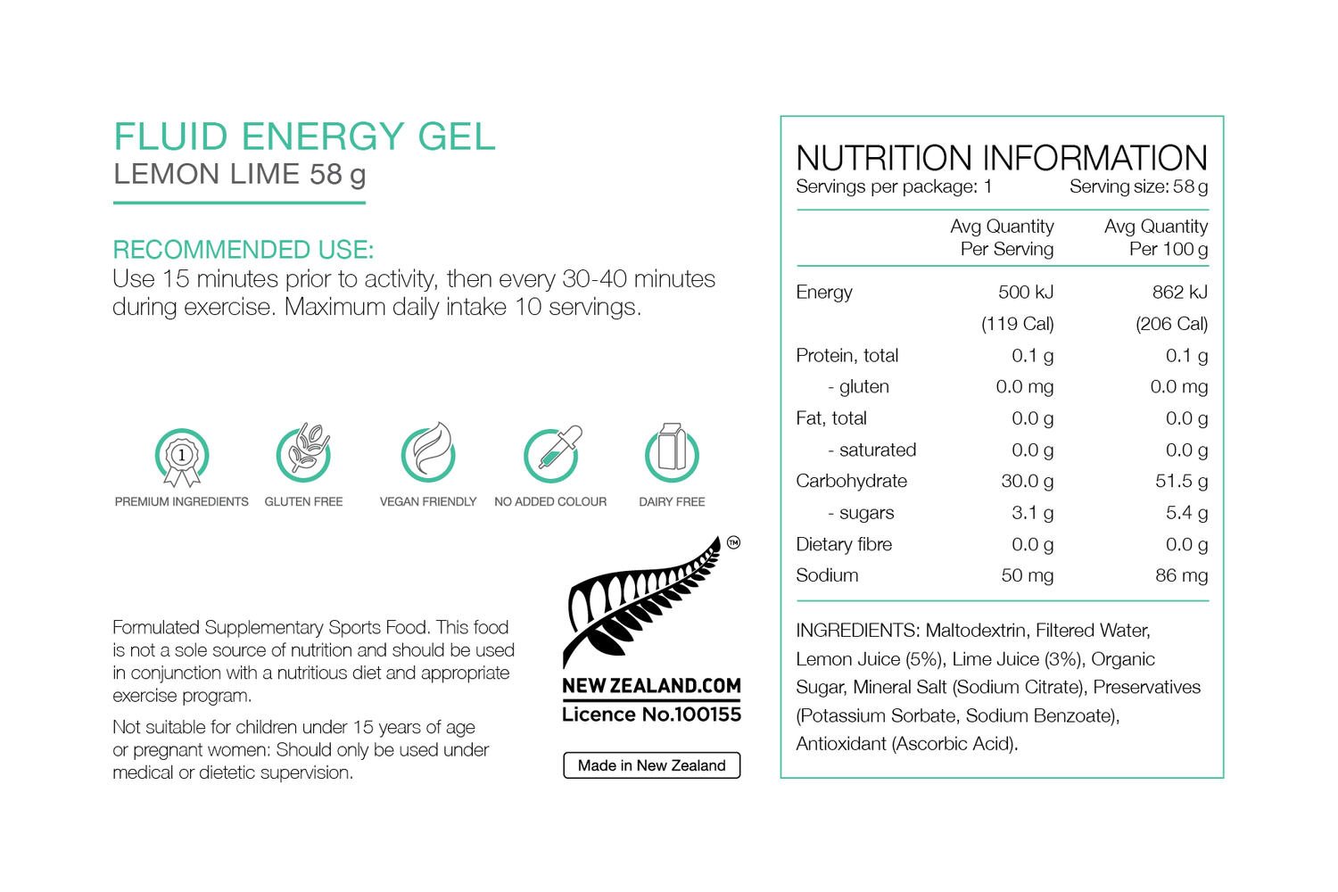PURE Fluid Energy Gel - 9 Flavours