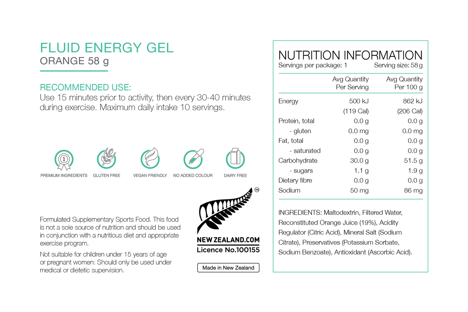 PURE Fluid Energy Gel - 9 Flavours