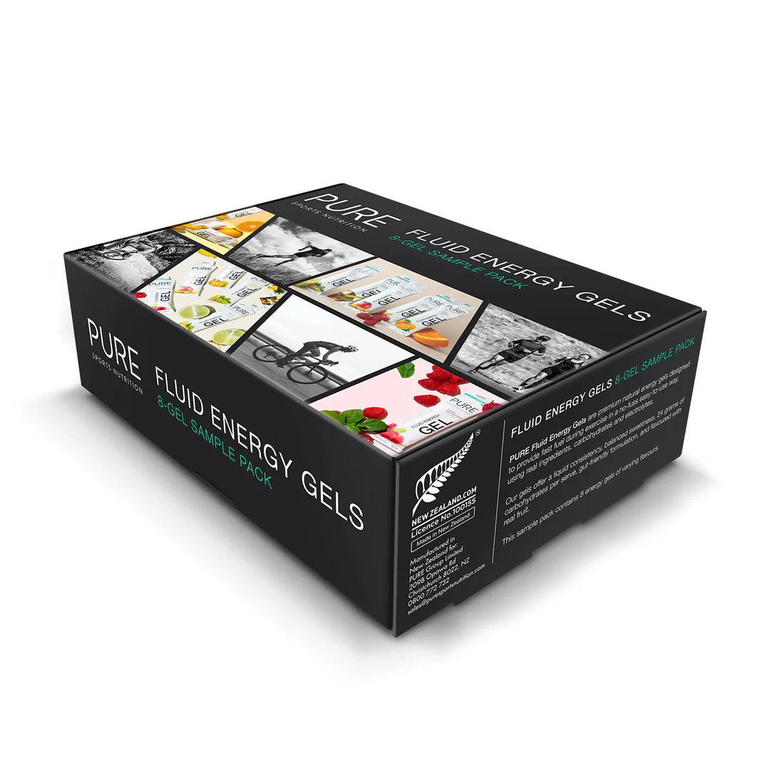 Pure Sample Fluid Energy Gels 8 flavour pack