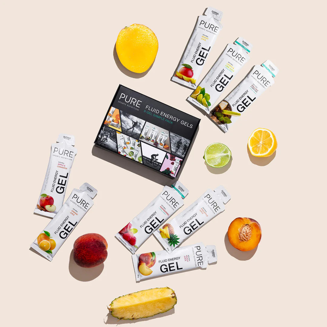 Pure Sample Fluid Energy Gels 8 flavour pack