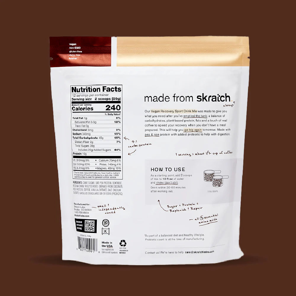Skratch Vegan recovery Drink